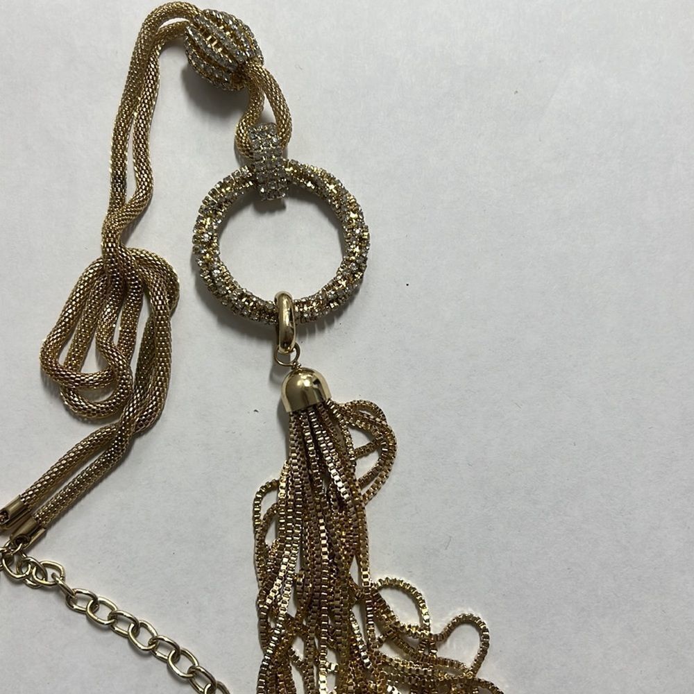 Cache long stone necklace